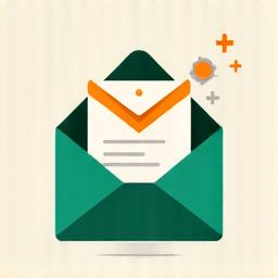 Email icon with newsletter graphic